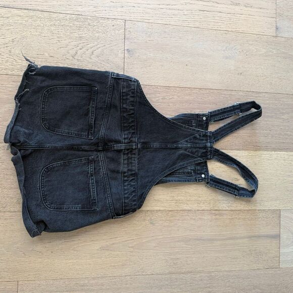 $110 Madewell Black denim short overalls size XS m11 - Picture 5 of 5